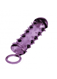 Закрытая фиолетовая насадка с пупырышками SAMURAI PENIS SLEEVE PURPLE - 14,5 см. - NMC - в Обнинске купить с доставкой