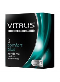 Контурные презервативы VITALIS PREMIUM comfort plus - 3 шт. - Vitalis - купить с доставкой в Обнинске
