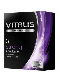 Презервативы с утолщенной стенкой VITALIS PREMIUM strong - 3 шт. - Vitalis - купить с доставкой в Обнинске