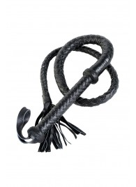 Длинный кожаный кнут с хлопушками на конце - ToyFa - купить с доставкой в Обнинске