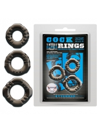 Набор из 3 эластичных дымчатых эрекционных колец - Baile - в Обнинске купить с доставкой