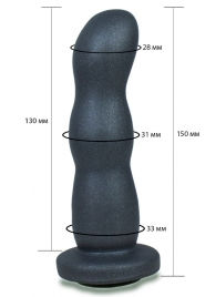 Черная анальная рельефная насадка-фаллоимитатор - 15 см. - LOVETOY (А-Полимер) - купить с доставкой в Обнинске