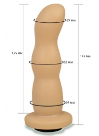 Телесная рельефная насадка Harness - 14,2 см. - LOVETOY (А-Полимер) - купить с доставкой в Обнинске