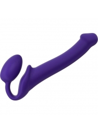 Фиолетовый безремневой страпон Silicone Bendable Strap-On - size M - Strap-on-me - купить с доставкой в Обнинске