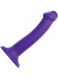 Фиолетовый фаллоимитатор-насадка Strap-On-Me Dildo Dual Density size M - 18 см. - Strap-on-me - купить с доставкой в Обнинске