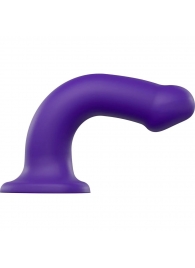 Фиолетовый фаллоимитатор-насадка Strap-On-Me Dildo Dual Density size L - 19 см. - Strap-on-me - купить с доставкой в Обнинске