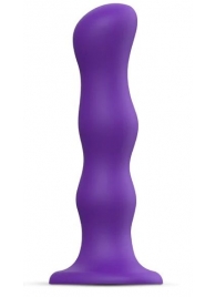 Фиолетовая насадка Strap-On-Me Dildo Geisha Balls size M - Strap-on-me - купить с доставкой в Обнинске