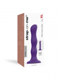 Фиолетовая насадка Strap-On-Me Dildo Geisha Balls size XL - Strap-on-me - купить с доставкой в Обнинске