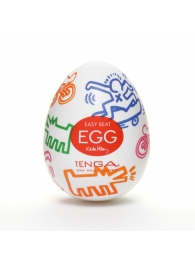 Мастурбатор-яйцо Keith Haring EGG STREET - Tenga - в Обнинске купить с доставкой