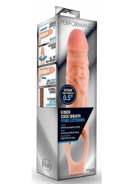 Телесная насадка на пенис 9 Inch Cock Sheath Extender - 22,2 см. - Blush Novelties - в Обнинске купить с доставкой