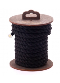 Черная хлопковая веревка для бондажа на катушке - 5 м. - Crazy Handmade - купить с доставкой в Обнинске