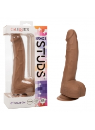 Коричневый фаллоимитатор Silicone Studs 8  - 25,5 см. - California Exotic Novelties