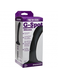 Черная изогнутая насадка Vac-U-Lock G-Spot - 16,5 см. - Doc Johnson - купить с доставкой в Обнинске