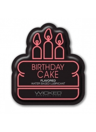 Лубрикант на водной основе со вкусом торта с кремом Wicked Aqua Birthday cake - 3 мл. - Wicked - купить с доставкой в Обнинске