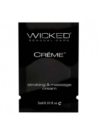 Крем для массажа и мастурбации Wicked Stroking and Massage Creme - 3 мл. - Wicked - купить с доставкой в Обнинске