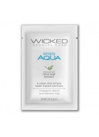 Легкий лубрикант на водной основе Wicked Simply AQUA - 3 мл. - Wicked - купить с доставкой в Обнинске