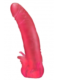 Розовая насадка для страпона с клиторальными лепестками - 18,5 см. - LOVETOY (А-Полимер) - купить с доставкой в Обнинске