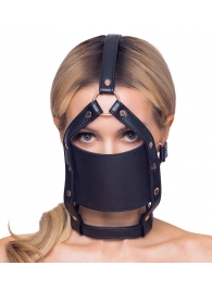 Черный намордник с кляпом-шаром Head Harness With A Gag - Orion - купить с доставкой в Обнинске