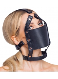 Черный намордник с кляпом-шаром Head Harness With A Gag - Orion - купить с доставкой в Обнинске