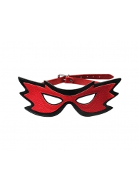 Красно-чёрная маска на глаза с разрезами - Sitabella - купить с доставкой в Обнинске