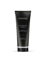 Массажный легкий крем WICKED Stripped plus Bare - 120 мл. - Wicked - купить с доставкой в Обнинске