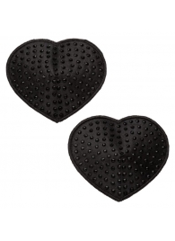 Черные пэстисы в форме сердечек Heart Pasties - California Exotic Novelties - купить с доставкой в Обнинске