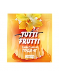 Пробник гель-смазки Tutti-frutti со вкусом ванильного пудинга - 4 гр. - Биоритм - купить с доставкой в Обнинске