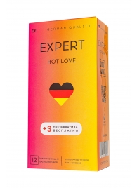 Презервативы EXPERT Hot Love с разогревающим эффектом - 12 шт.(+3 в подарок) - Expert - купить с доставкой в Обнинске