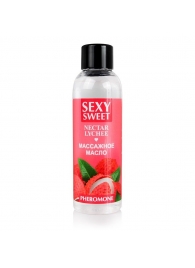 Массажное масло Sexy Sweet Nectar Lychee с феромонами и ароматом личи - 75 мл. - Биоритм - купить с доставкой в Обнинске