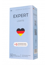 Ультратонкие презервативы EXPERT Lights - 12 шт.(+3 в подарок) - Expert - купить с доставкой в Обнинске