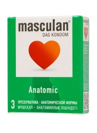 Презервативы анатомической формы Masculan Anatomic - 3 шт. - Masculan - купить с доставкой в Обнинске