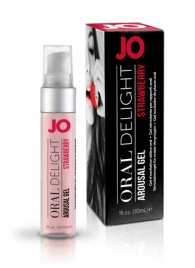 Клубничный лубрикант для оральных ласк Oral Delight Strawberry Sensation - 30 мл. - System JO - купить с доставкой в Обнинске