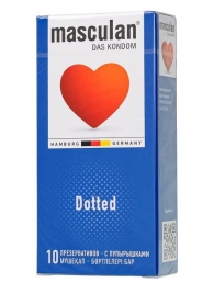 Презервативы с пупырышками Masculan Dotted - 10 шт. - Masculan - купить с доставкой в Обнинске