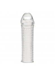 Текстурированная насадка на пенис Clear Textured Penis Enhancing Sleeve Extension - 16,5 см. - BlueLine - в Обнинске купить с доставкой