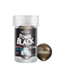 Интимный гель Power Black Hot Ball с охлаждающе-разогревающим эффектом (2 шарика по 3 гр.) - HotFlowers - купить с доставкой в Обнинске