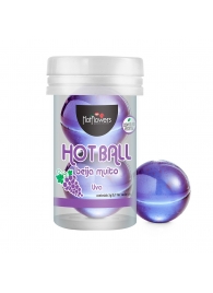 Лубрикант на масляной основе Hot Ball Beija Muito с ароматом винограда (2 шарика по 3 гр.) - HotFlowers - купить с доставкой в Обнинске