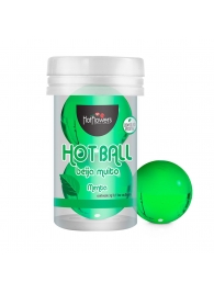 Лубрикант на масляной основе Hot Ball Beija Muito с ароматом мяты (2 шарика по 3 гр.) - HotFlowers - купить с доставкой в Обнинске