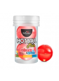 Лубрикант на масляной основе Hot Ball Plus с охлаждающе-разогревающим эффектом (2 шарика по 3 гр.) - HotFlowers - купить с доставкой в Обнинске