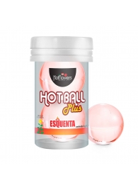 Лубрикант на масляной основе Hot Ball Plus с разогревающим эффектом (2 шарика по 3 гр.) - HotFlowers - купить с доставкой в Обнинске