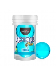 Лубрикант на масляной основе Hot Ball Plus с охлаждающим эффектом (2 шарика по 3 гр.) - HotFlowers - купить с доставкой в Обнинске