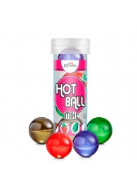 Ароматизированный лубрикант Hot Ball Mix на масляной основе (4 шарика по 3 гр.) - HotFlowers - купить с доставкой в Обнинске