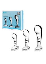 Набор из 3 стальных стимуляторов простаты Stainless Steel P-spot Training Set - b-Vibe - в Обнинске купить с доставкой