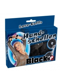 Черные меховые наручники Love Cuffs Black - Orion - купить с доставкой в Обнинске
