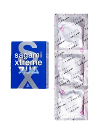 Розовые презервативы Sagami Xtreme FEEL FIT 3D - 3 шт. - Sagami - купить с доставкой в Обнинске