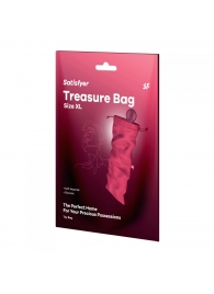 Розовый мешочек для хранения игрушек Treasure Bag XL - Satisfyer - купить с доставкой в Обнинске