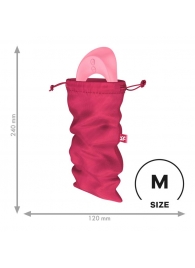 Розовый мешочек для хранения игрушек Treasure Bag M - Satisfyer - купить с доставкой в Обнинске