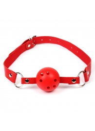 Красный кляп-шар с отверстиями для дыхания - Сима-Ленд - купить с доставкой в Обнинске