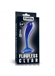 Синяя анальная втулка Flawless Clear Prostate Plug 6.0 - 15 см. - Lovetoy - в Обнинске купить с доставкой