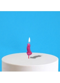 Розовая свеча на торт в форме фаллоса - 4,5 см. - Сима-Ленд - купить с доставкой в Обнинске