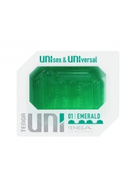 Зеленый мастурбатор-стимулятор Tenga Uni Emerald - Tenga - в Обнинске купить с доставкой